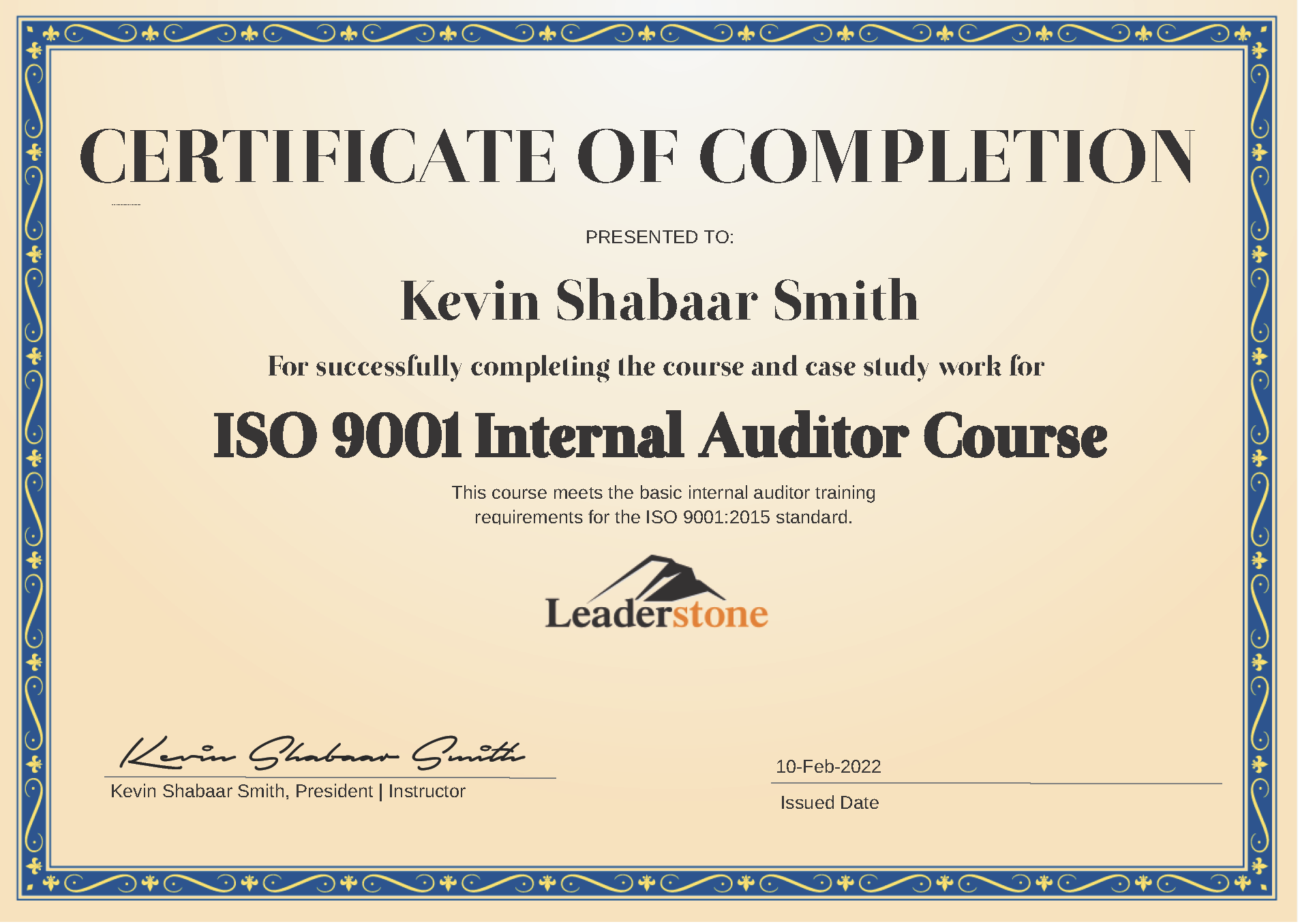 ISO Internal Auditor Training By Leaderstone Leaderstone